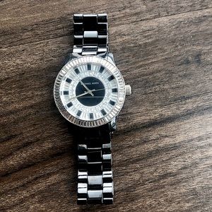 Michael Kors Black Ceramic Watch w crystals